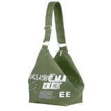 Casual Letter Canvas Bag For Women Large Capacity Hobo Bags