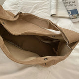 Women's Casual Letters Printed Shoulder Bag Canvas Large Capacity Crossbody Hand