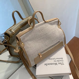 Casual Linen Women Handbags Shoulder Bags Simply Lady Crossbody Bag
