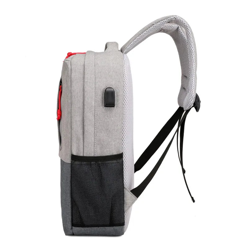Casual Men Laptop Backpack USB Charging Anti Theft Women Man School Bags