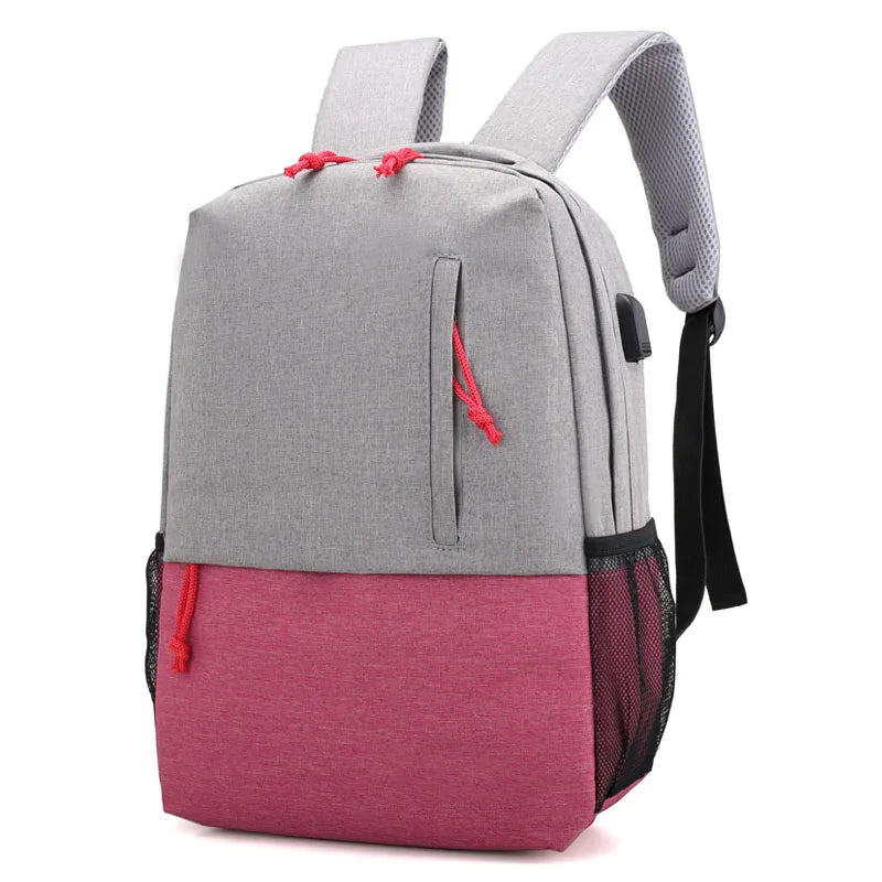 Casual Men Laptop Backpack USB Charging Anti Theft Women Man School Bags