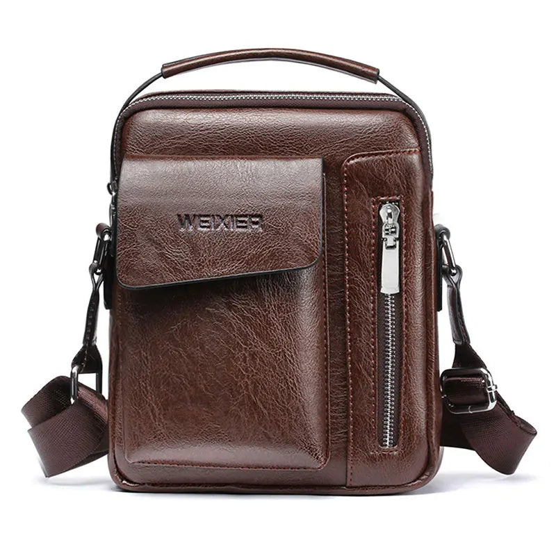 Casual Men Shoulder Bag Vintage Crossbody Bags High Male Bag PU Leather Handbag