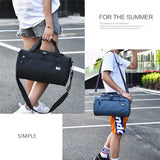 Casual Waterproof Cylinder Handbag Outdoor Shoulder Bag