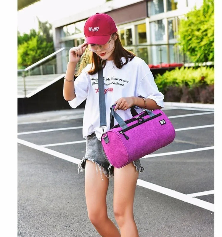 Casual Waterproof Cylinder Handbag Outdoor Shoulder Bag