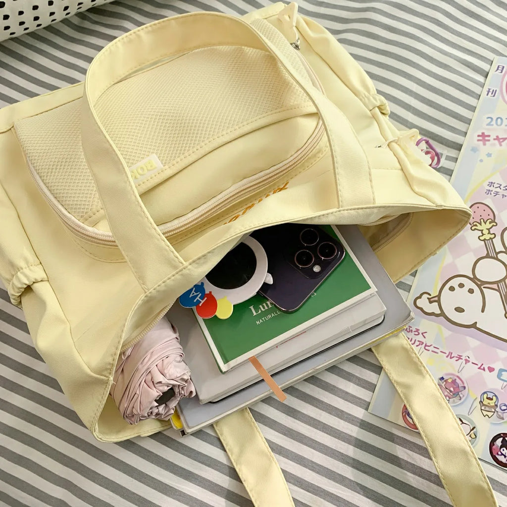 Casual Mesh Shoulder Bag Large Capacity Quilted Crossbody