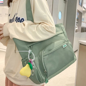 Casual Mesh Shoulder Bag Large Capacity Quilted Crossbody