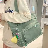 Casual Mesh Shoulder Bag Large Capacity Quilted Crossbody