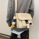 Casual Canvas Messenger Bag Women Large Capacity Shoulder Crossbody