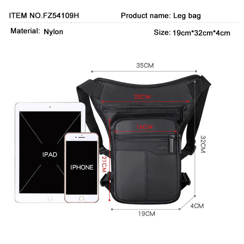 Waterproof Drop Leg Bag for Men Outdoor Waist Bag
