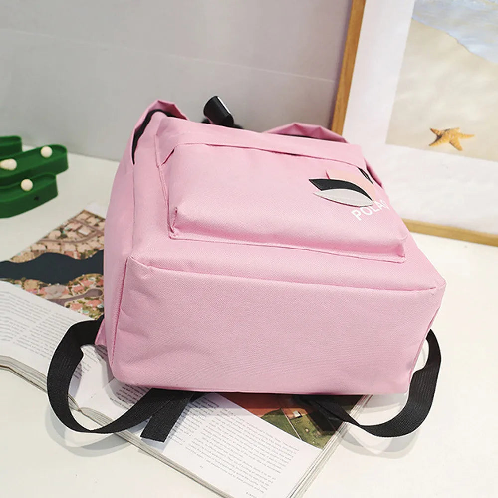 Casual Canvas Schoolbag Teenage Girls Boys Travel Rucksack Shoulder Handbag