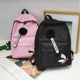 Casual Canvas Schoolbag Teenage Girls Boys Travel Rucksack Shoulder Handbag