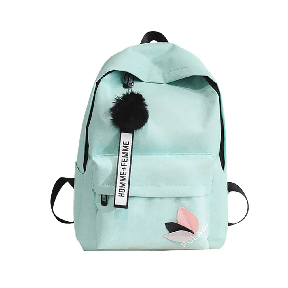 Casual Canvas Schoolbag Teenage Girls Boys Travel Rucksack Shoulder Handbag