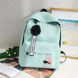 Casual Canvas Schoolbag Teenage Girls Boys Travel Rucksack Shoulder Handbag