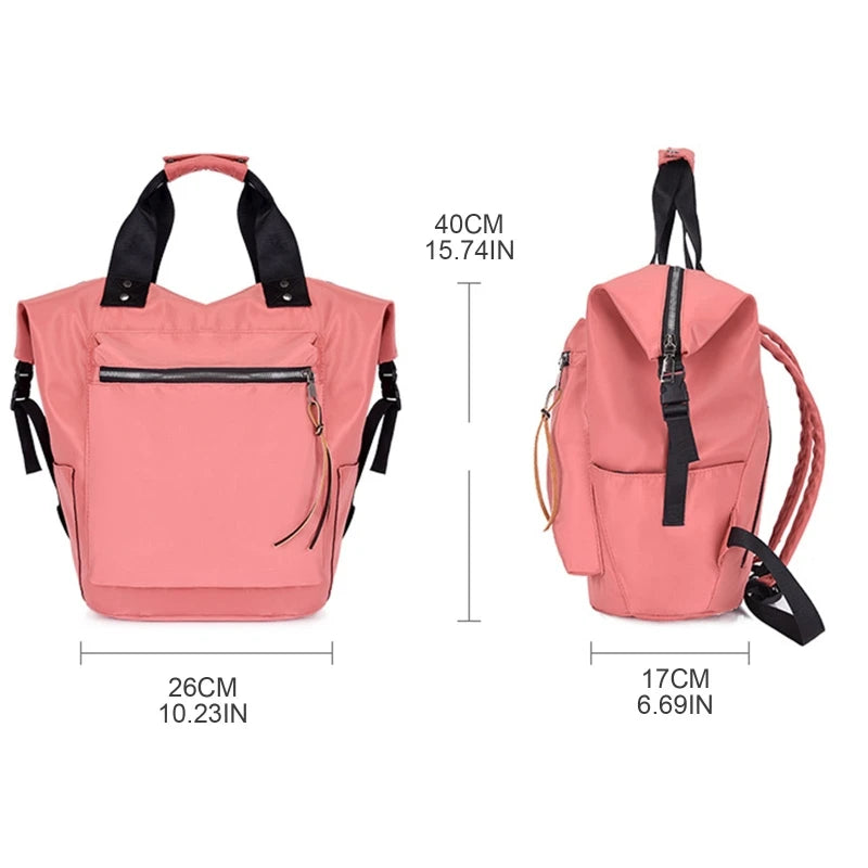 Casual Nylon Backpack Women Large Capacity Travel Book Bags for Teenage Girls