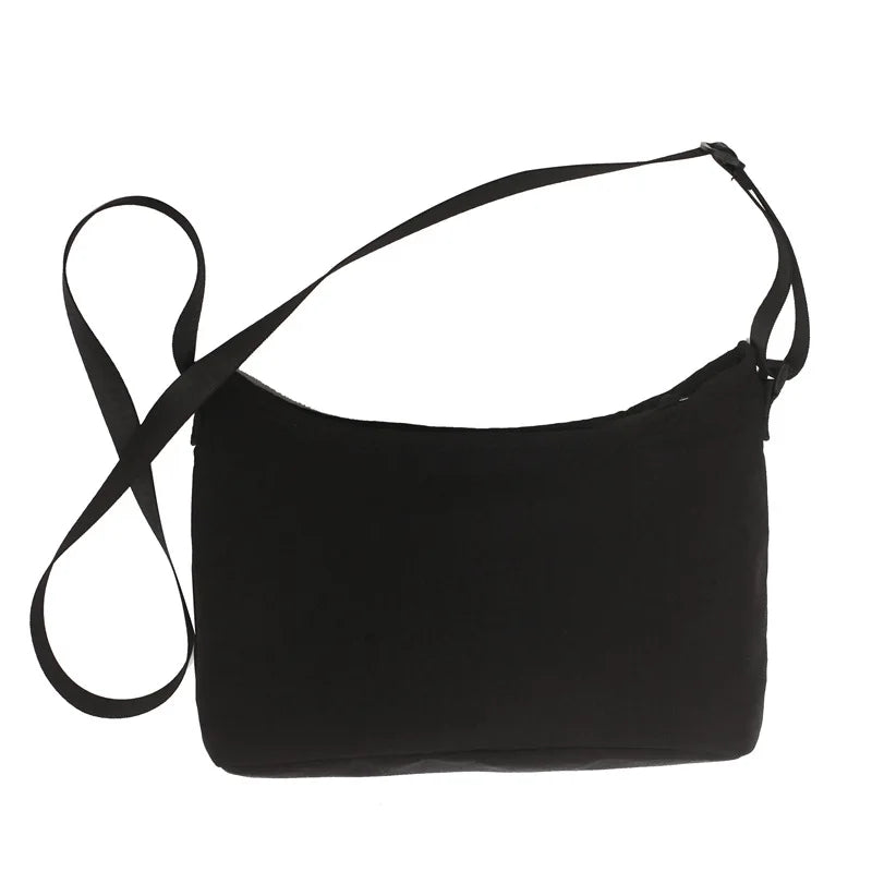 Casual Nylon Crossbody Underarm Bag Ladies Solid Shoulder Messenger Bags