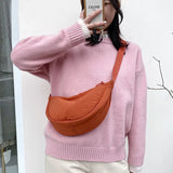 Casual Nylon Dumpling Bag Women Shoulder Bag Oxford Cloth Chest Bag