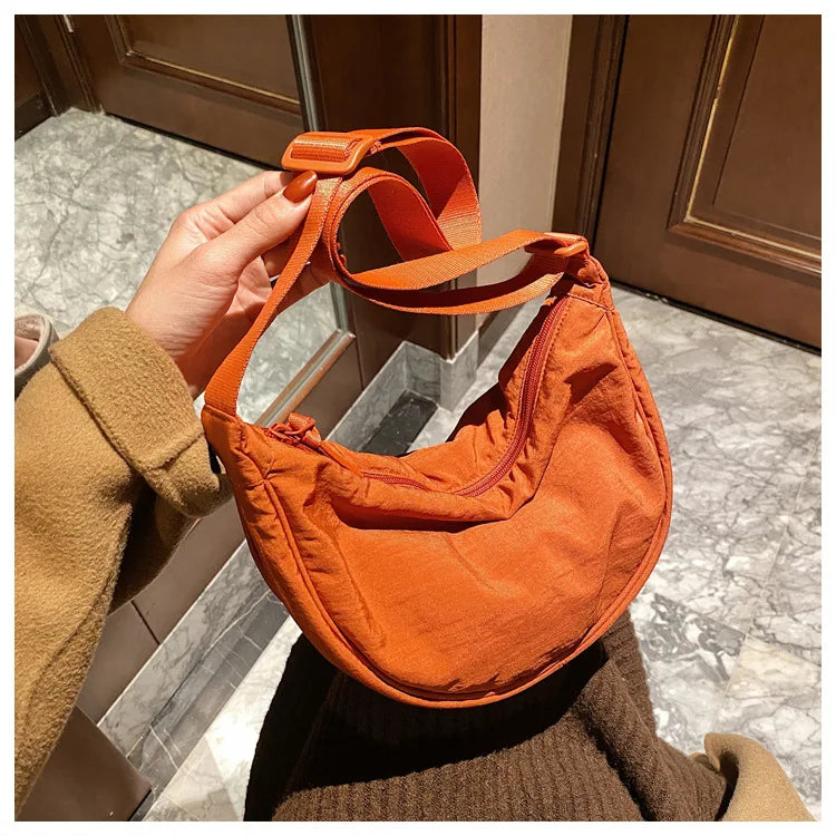 Casual Nylon Hobos Crossbody Bag for Women Large Capacity Tote