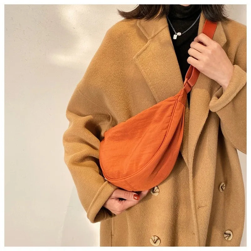 Casual Nylon Hobos Crossbody Bag for Women Large Capacity Tote