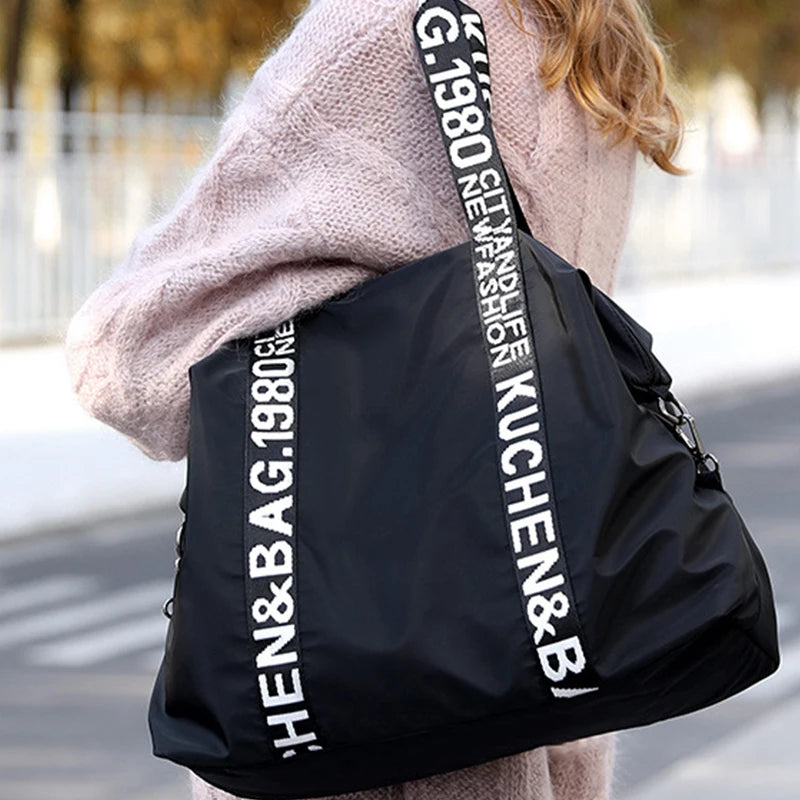 Casual Large Capacity Handbag Nylon Crossbody Shoulder Bag For Women