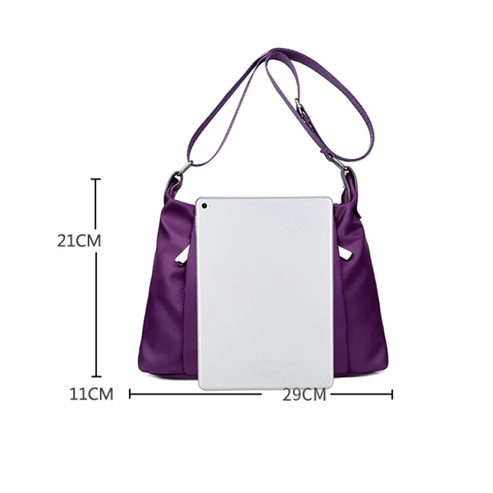 Casual Nylon Messenger Bags Women Large Capacity Travel Shoulder Pouch