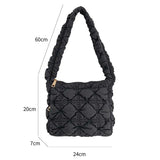 Casual Nylon Ruched Shoulder Bag for Women