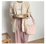Casual Nylon Ruched Shoulder Bag for Women