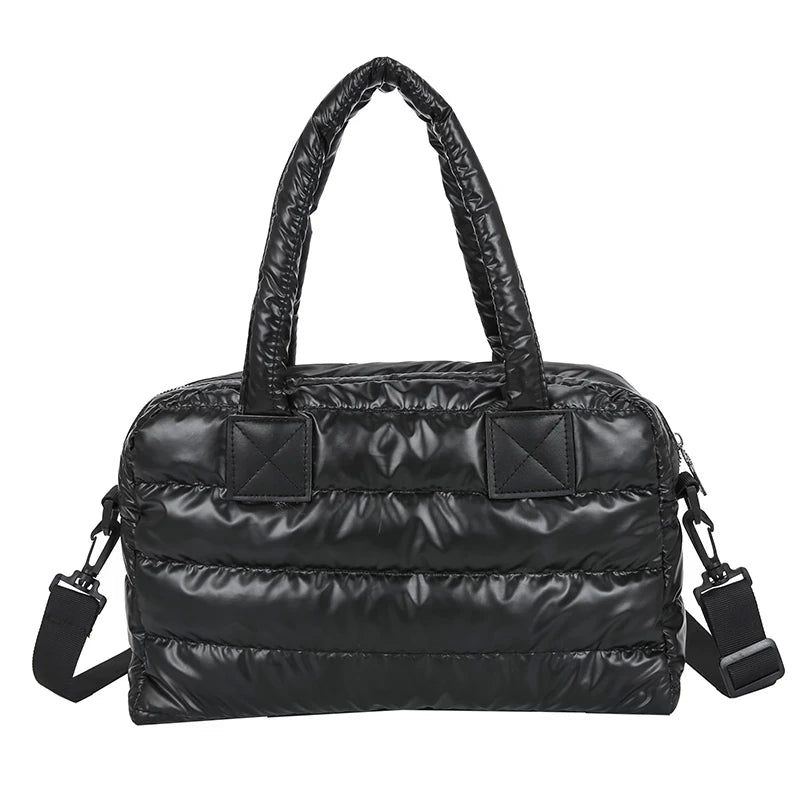 Casual Nylon Shoulder Bag Cotton Padded Women Handbag Quilted Totes