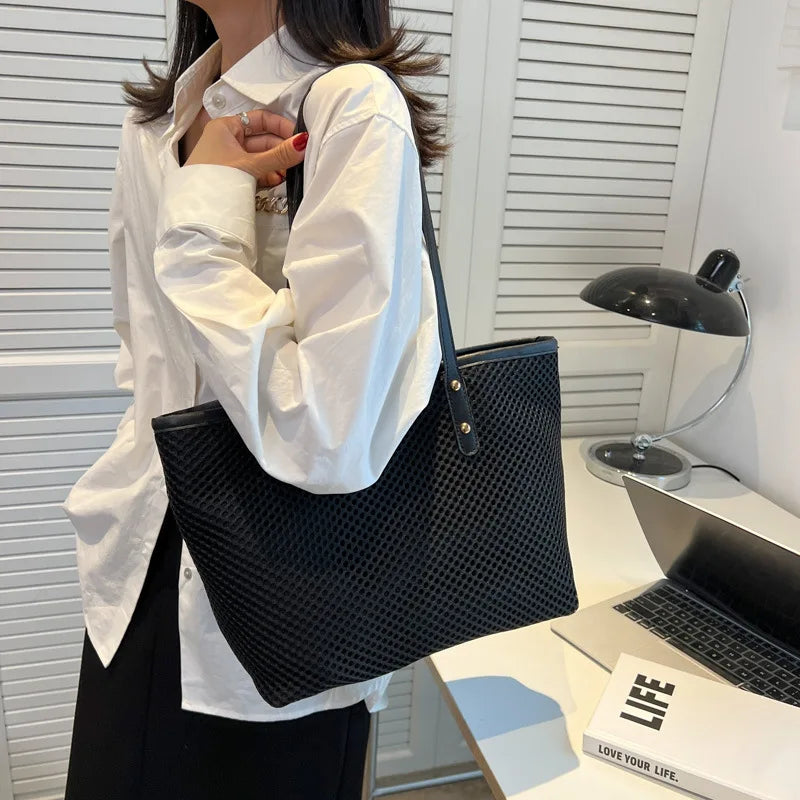 Casual Nylon Shoulder Bag Top Handle Large Capacity Handbag