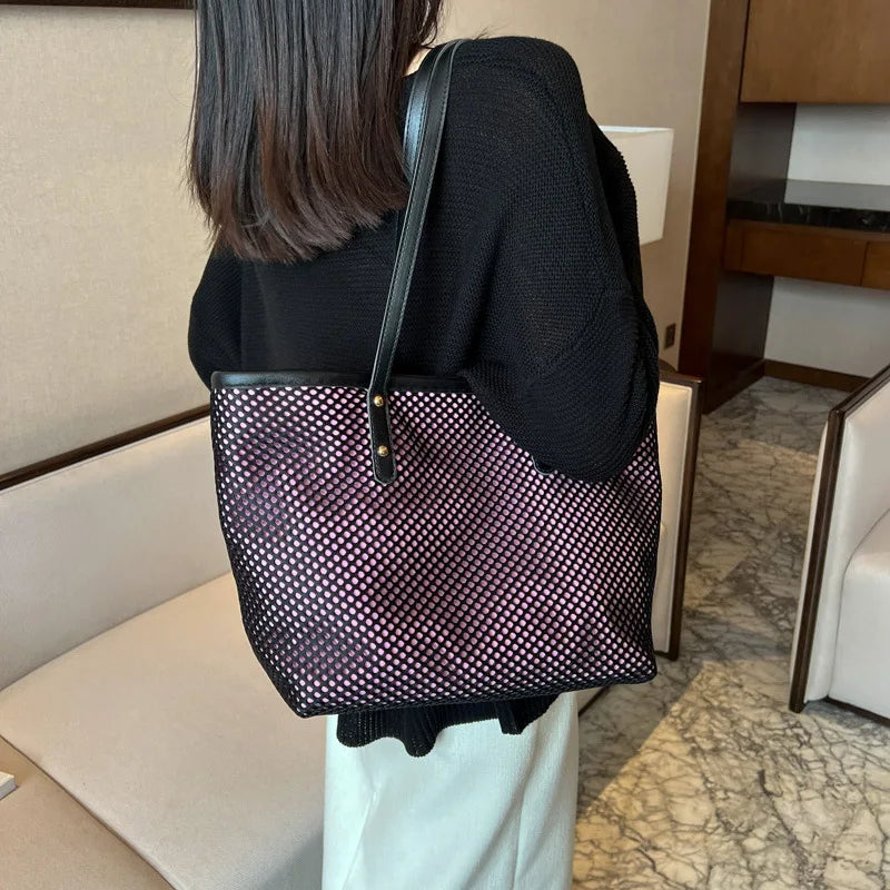Casual Nylon Shoulder Bag Top Handle Large Capacity Handbag