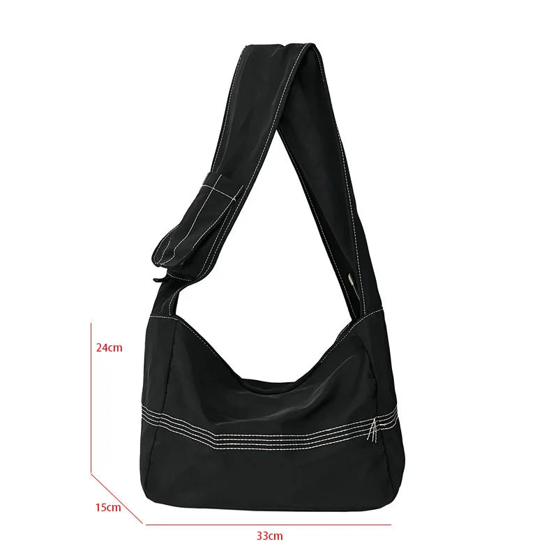 Women's Casual Nylon Shoulder Bag with Phone Bag