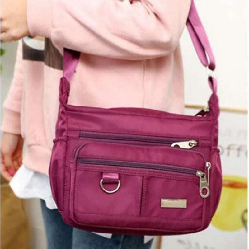 Casual Nylon Shoulder Bag Large Capacity Crossbody Waterproof Handbag