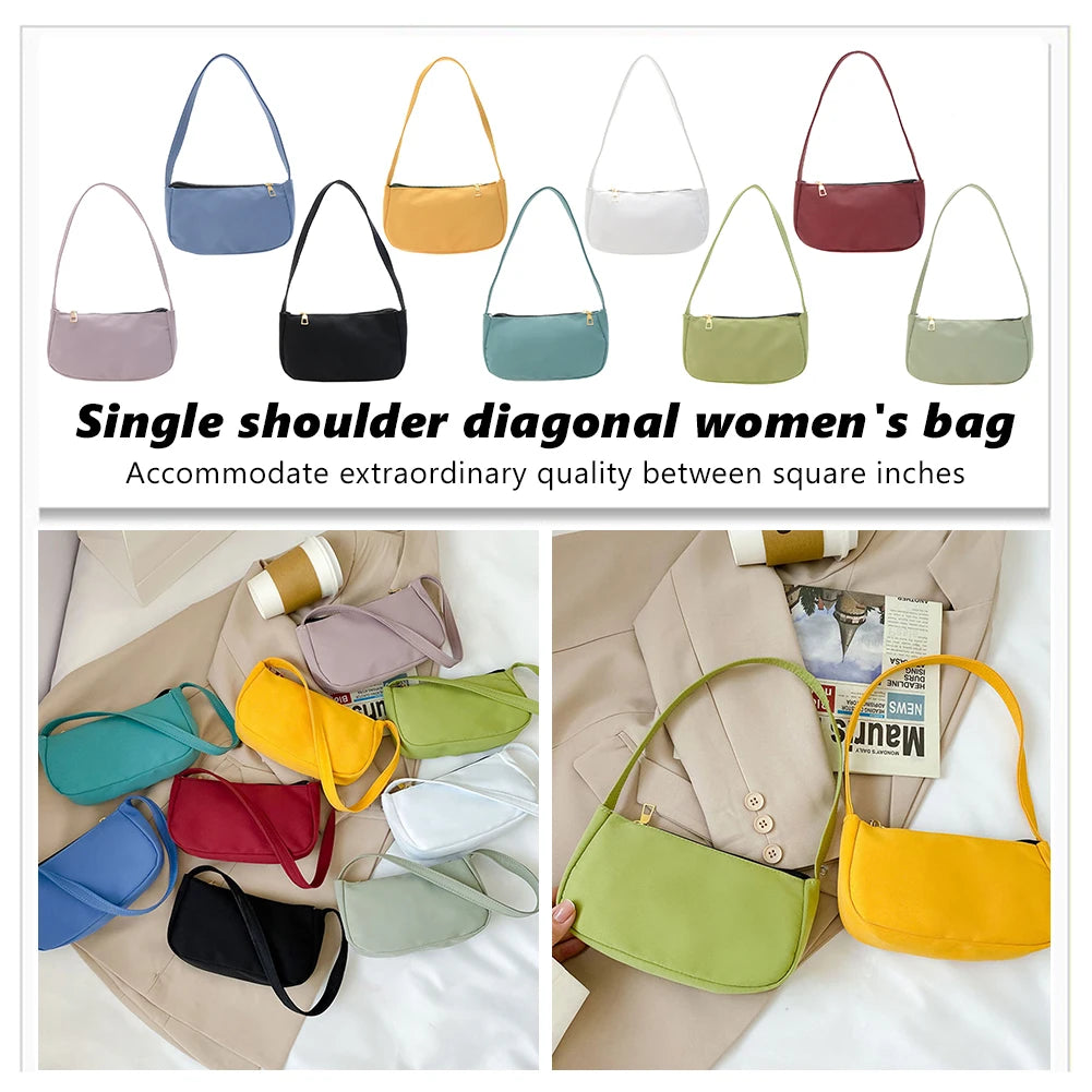 Casual Nylon Top-handle Pouch Female Handbag Tote Bag Clutch Daily Bag
