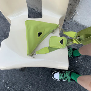 Casual Nylon Triangle Crossbody Bag for Women
