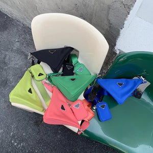 Casual Nylon Triangle Crossbody Bag for Women