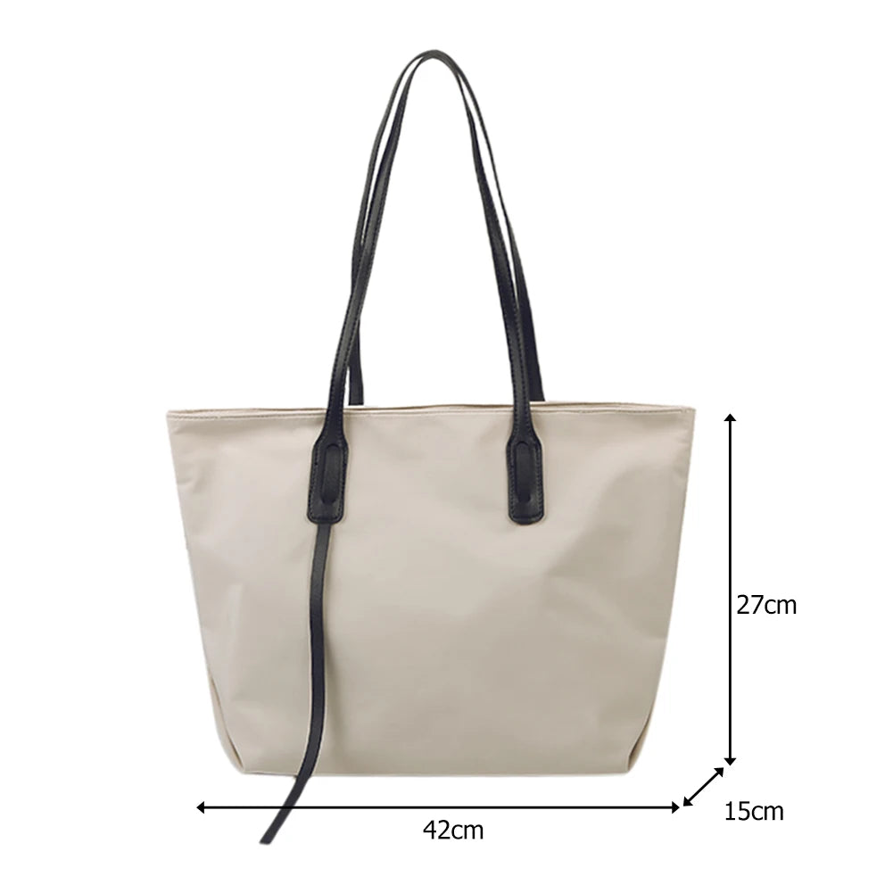 Casual Nylon Waterproof Handbag Women Large Capacity Shoulder Top-handle Bag