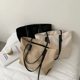 Casual Nylon Waterproof Handbag Women Large Capacity Shoulder Top-handle Bag