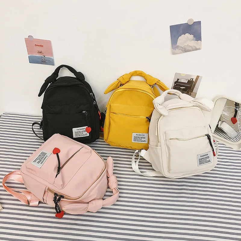 Casual Nylon Women Backpack Mini Travel Backpack Female Ladies Shoulder Bag Girl