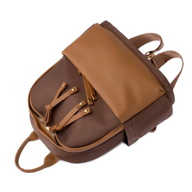 Casual Oxford Back Pack Women Contrast Backpacks For School Teenagers Girls