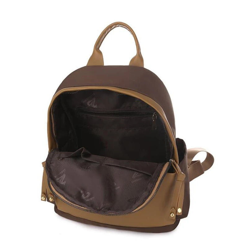 Casual Oxford Back Pack Women Contrast Backpacks For School