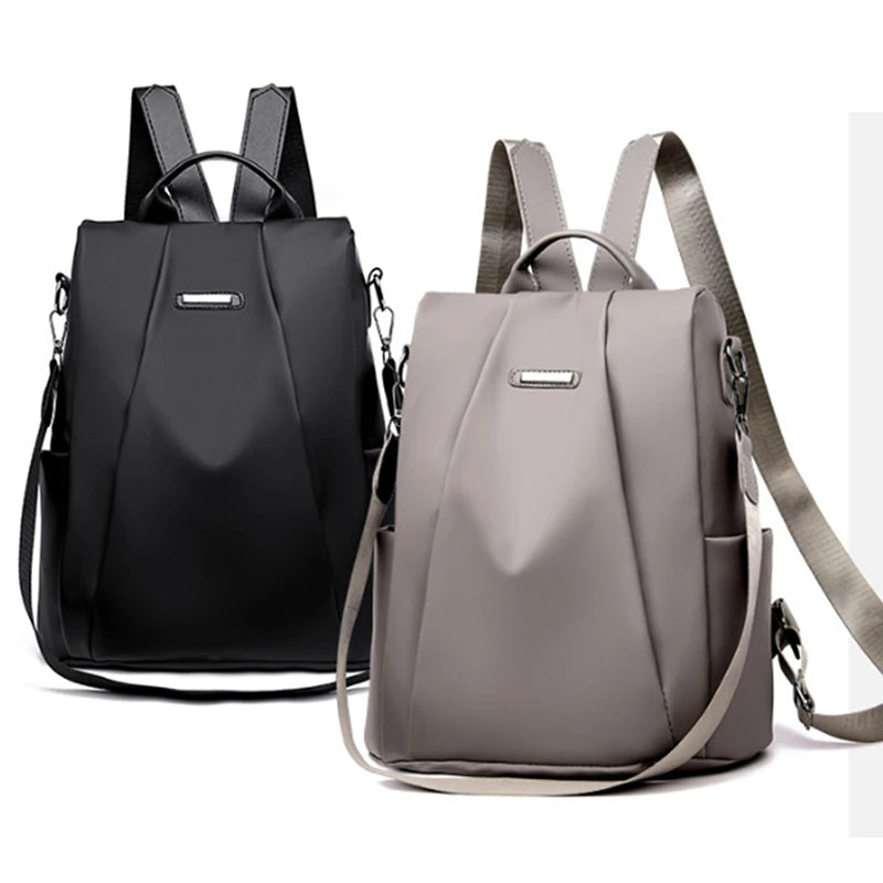 Casual Oxford Backpack Women Waterproof Nylon School Travel Tote Backpack