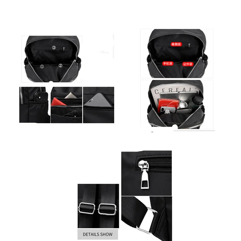 Waterproof Oxford Backpack Women School Travel Bag