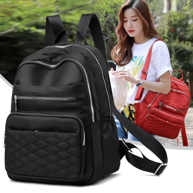 Casual Waterproof Oxford Backpack Women School Bag