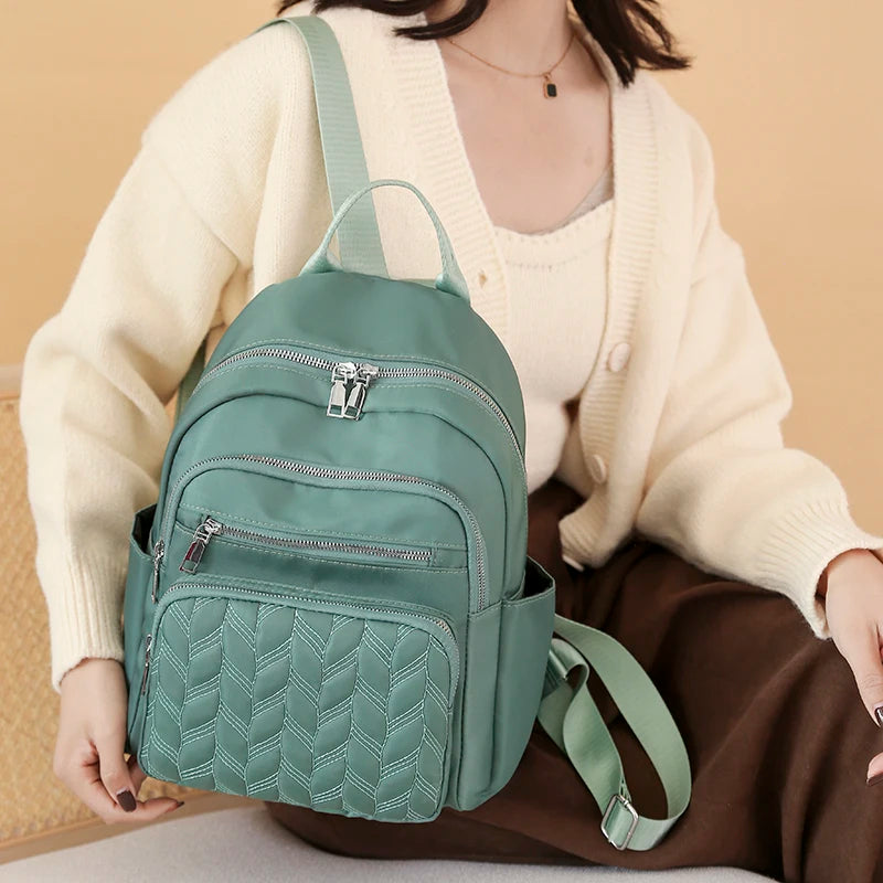 Casual Oxford Backpack Women Waterproof School Bag Ladies