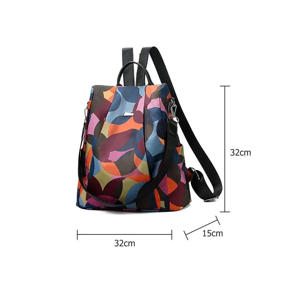Casual Oxford Cloth Women Backpack Anti Theft Girls Schoolbags Teen Travel