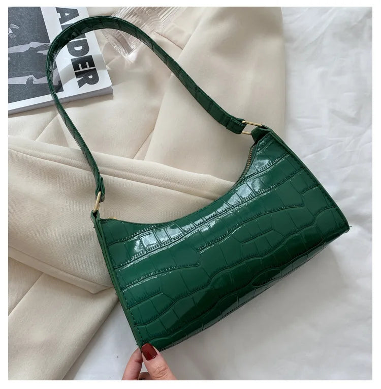 Women's PU Leather Sling Handbag Chain Shoulder Crossbody Bag