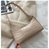 Women's PU Leather Sling Handbag Chain Shoulder Crossbody Bag