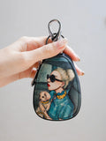 Casual Painted Women Girls Key Bag PU Leather Key Wallets Housekeepers Car Key H