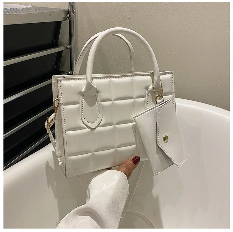 Casual Patent Leather Shoulder Bag for Women Crossbody Handbags