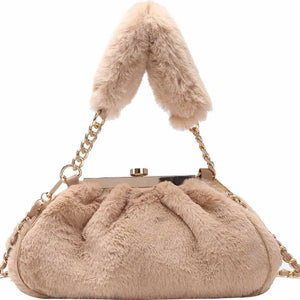 Casual Plush Shoulder Bags Women Handbags Ladies Chain Crossbody Bag