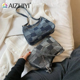 Casual Denim Chain Handbag Women Purse Underarm Bag Shoulder